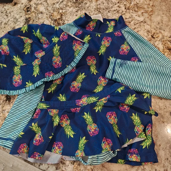 UV Skinz UPF50+ PINEAPPLE SWIM 3PC - Picture 1 of 7